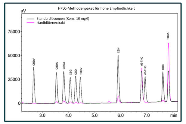 Menü CBD THC Analyzer V10 xxl Spectro